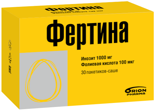 Фертина Инозит 1000 мг Фолиевая кислота 100 мкг: №30 - пак.-саше 3 г (30)  - пач. картон.