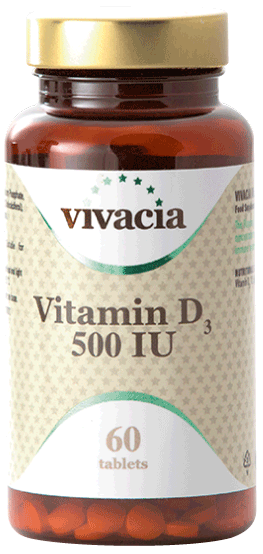 Vivacia Витамин Д<sub>3</sub> 500 МЕ: табл. №60 - 60 шт. - фл. 