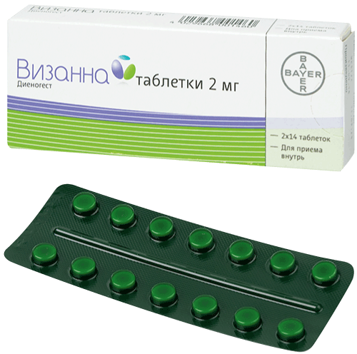 Визанна: табл. 2 мг, №28 - 14 шт. - бл. ПВХ/ПВДХ/ал. фольг. (2)  - кор. картон. 