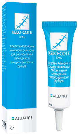 Средство Kelo-Cote на основе силикона для рассасывания келоидных и гипертрофических рубцов