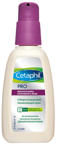 Cetaphil® PRO Себорегулирующий увлажняющий крем: крем фл. с дозат. 118 мл - пач. картон. 