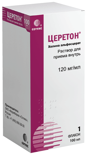 Церетон®: р-р для приема внутрь 600 мг/5 мл, фл. 100 мл - пач. картон. 