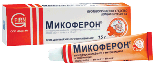 Микоферон®: туб. алюм. 15 г - пач. картон.